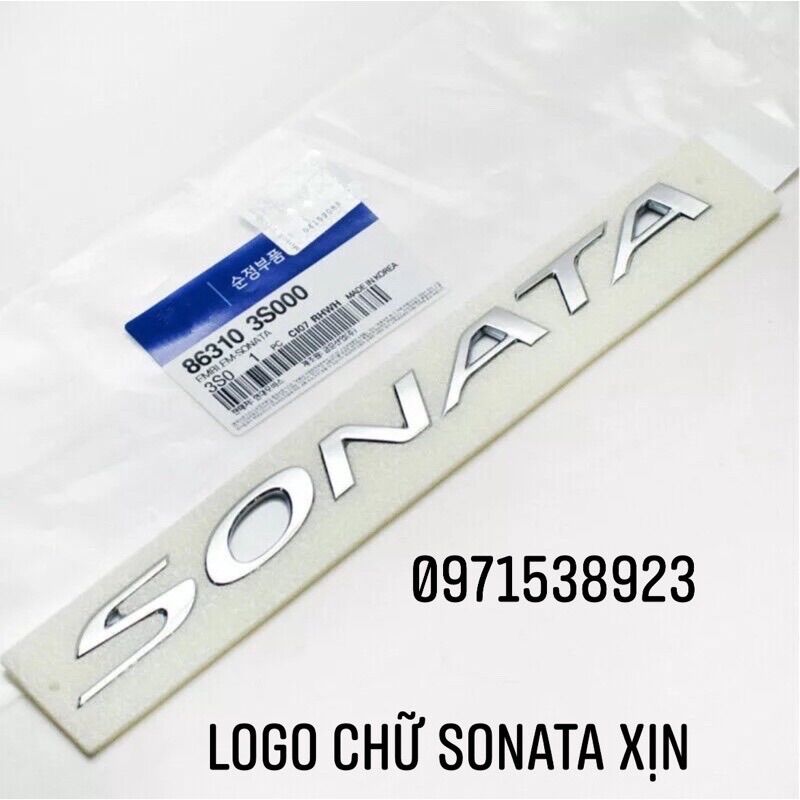 Logo chữ sonata dán đuôi xe hyundai sonata hàng xịn cao cấp 863103s010