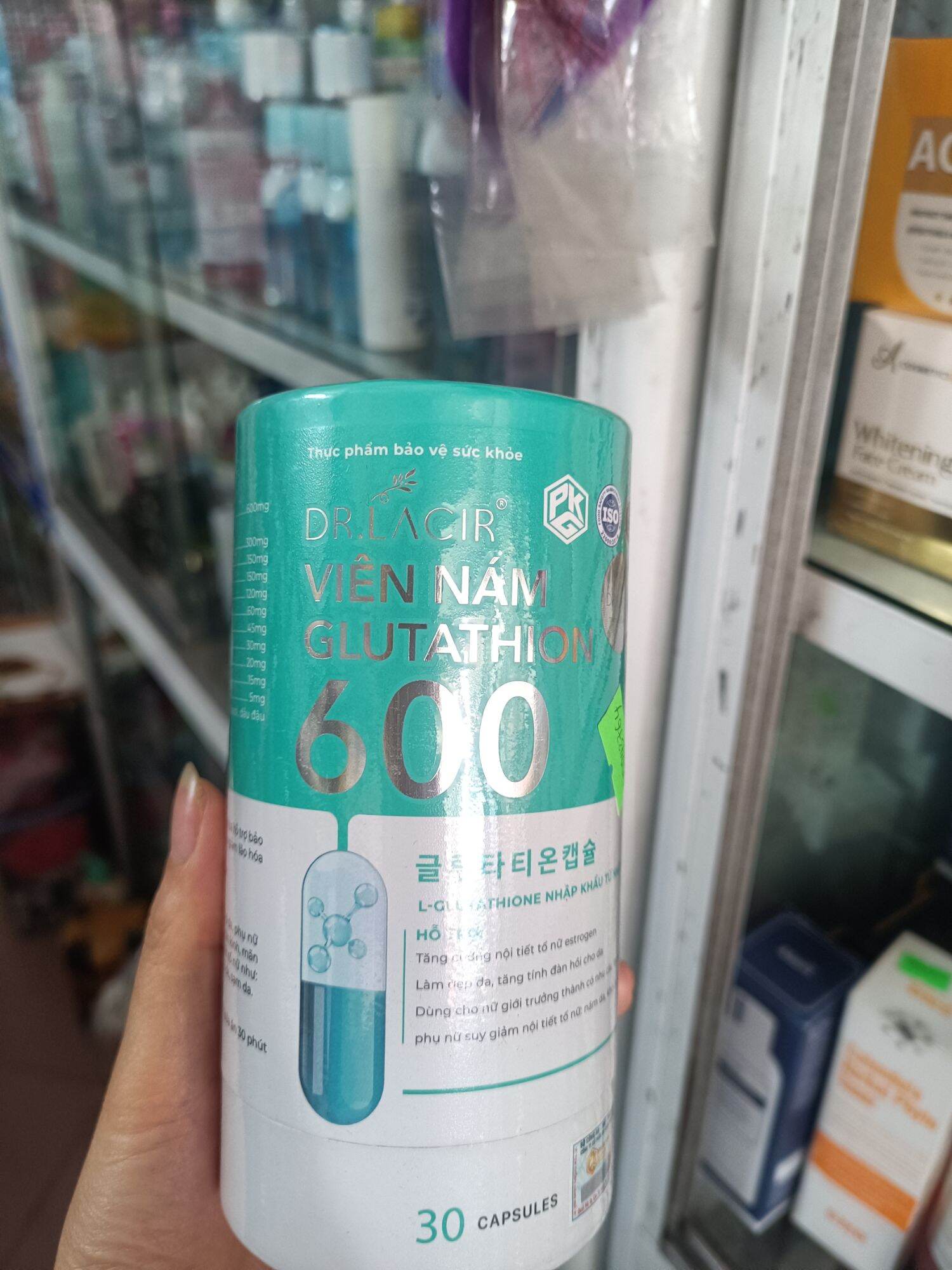 Viên uống trắng da glutathione 600