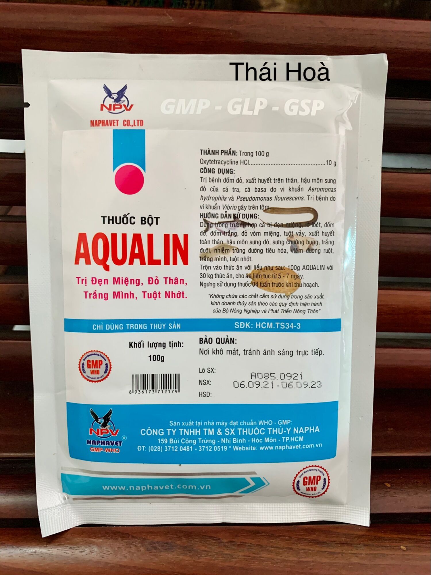 Aqualin gói 100g - đẹn miệng, đóm đỏ, đóm trắng