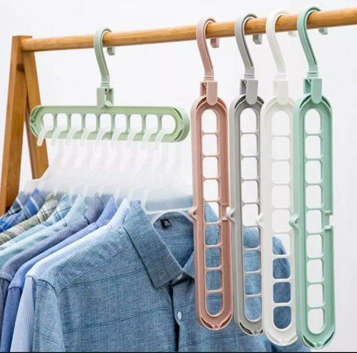 COMBO 10 móc treo quần áo đa năng màu ngẫu nhiên
