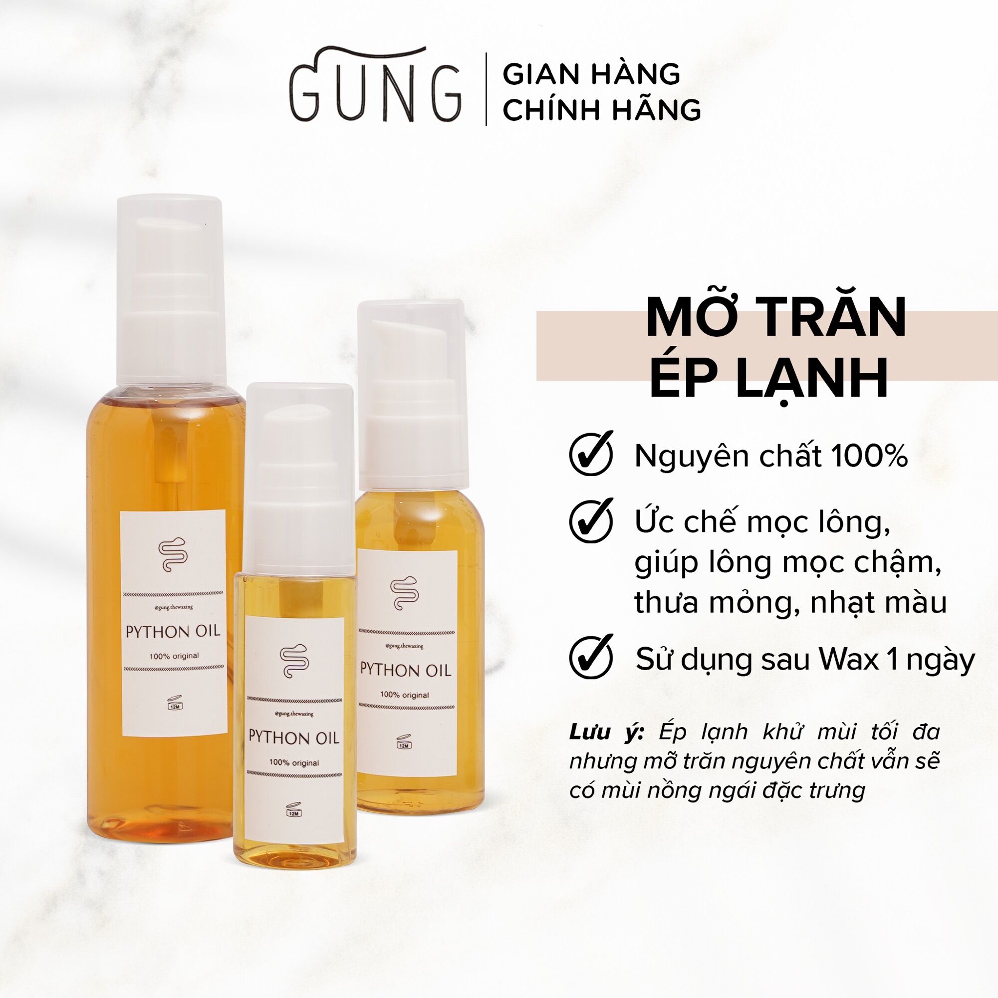 Mỡ trăn 30ml nguyên chất 100% ép lạnh khử mùi
