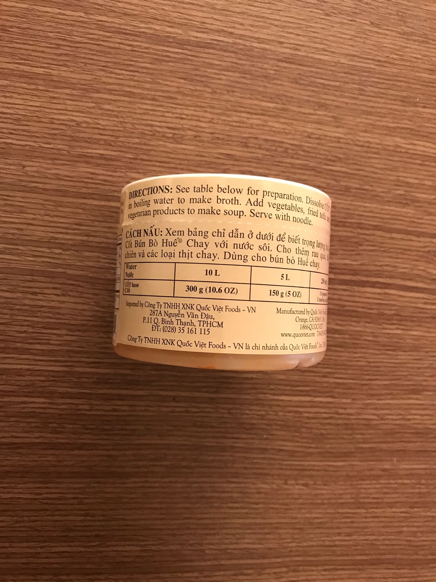 Nước dùng cô đặc Bún bò Huế chay
