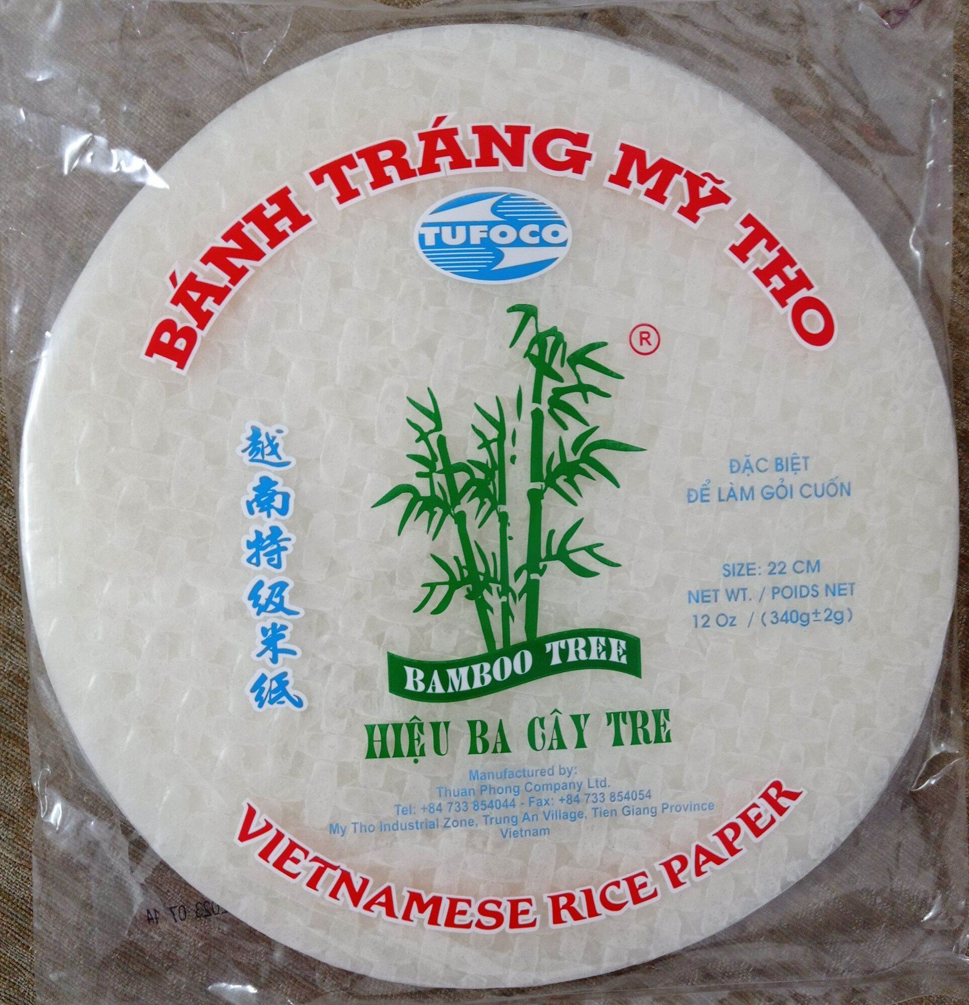 ( date mới)Bánh tráng Mỹ Tho Ba Cây Tre xuất khẩu 340 gr 22cm