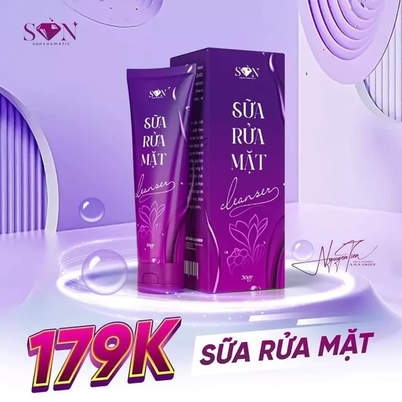 Sữa Rửa Mặt Son Nguyễn Tiên 100gr - Sữa rửa mặt sạch sâu bên trong, sáng da