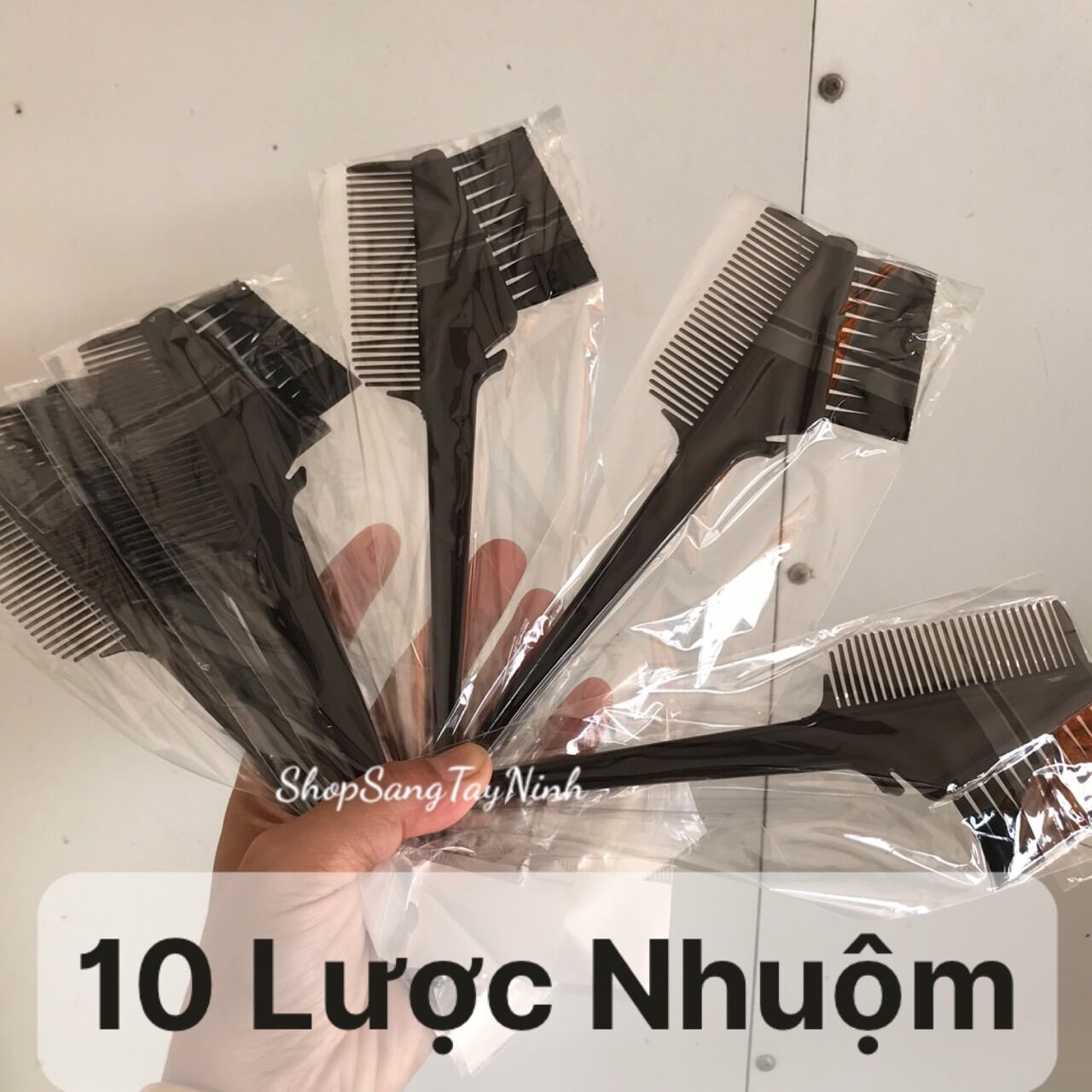 Sỉ 10 cây lược nhuộm 2 đầu - hàng y hình