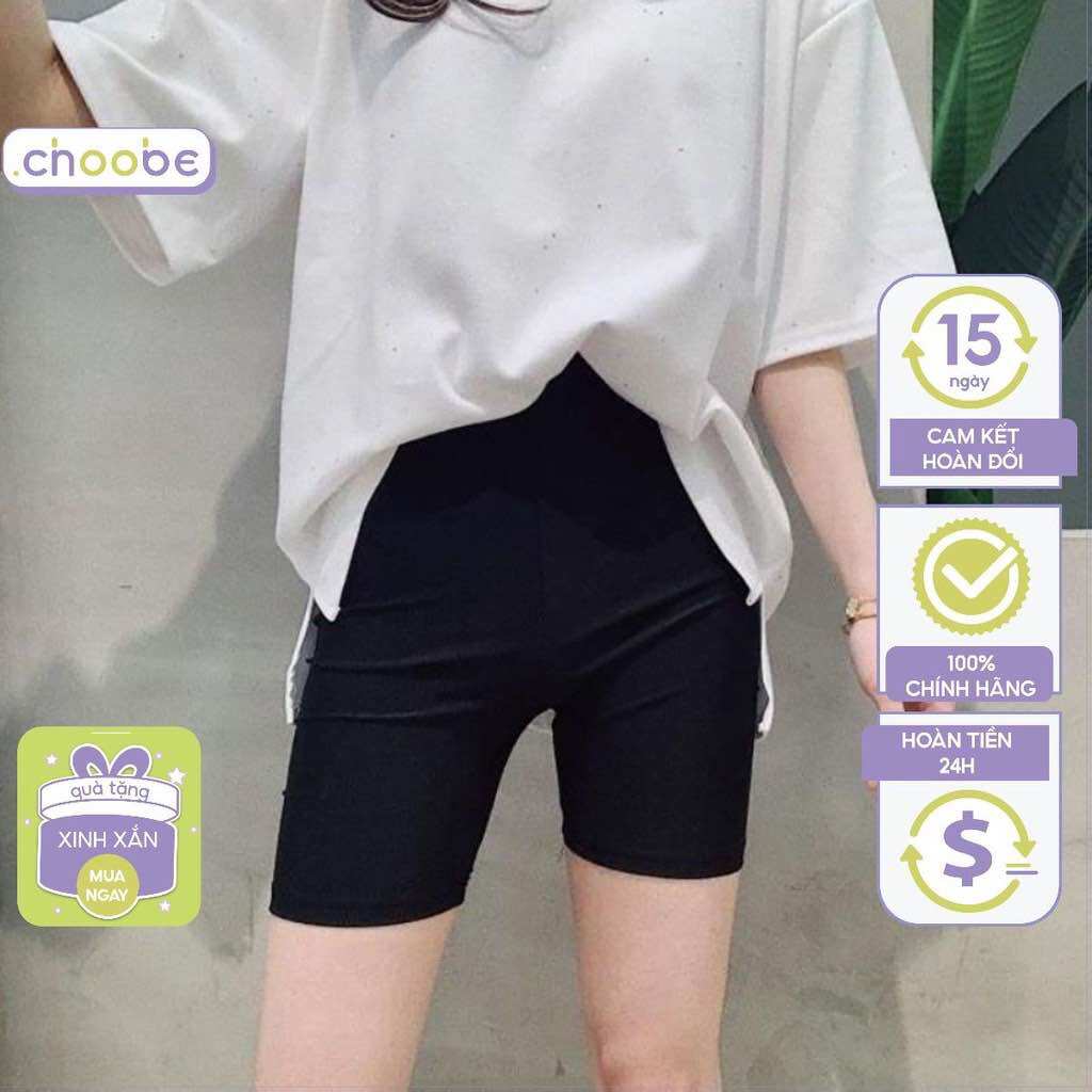 Quần legging ngố đùi nữ chất zip cotton 100% co dãn