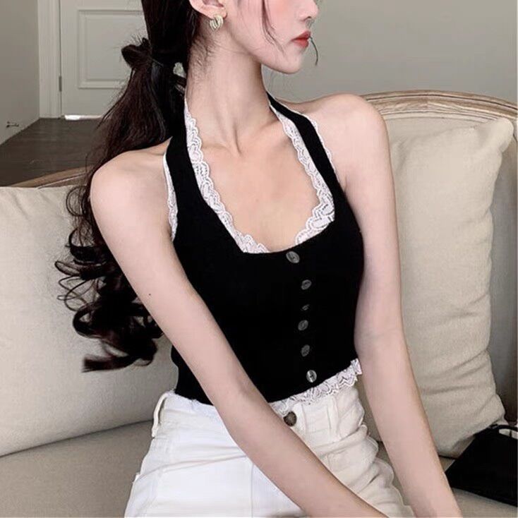 Áo Yếm Viền Ren Hở Lưng Siêu Xinh