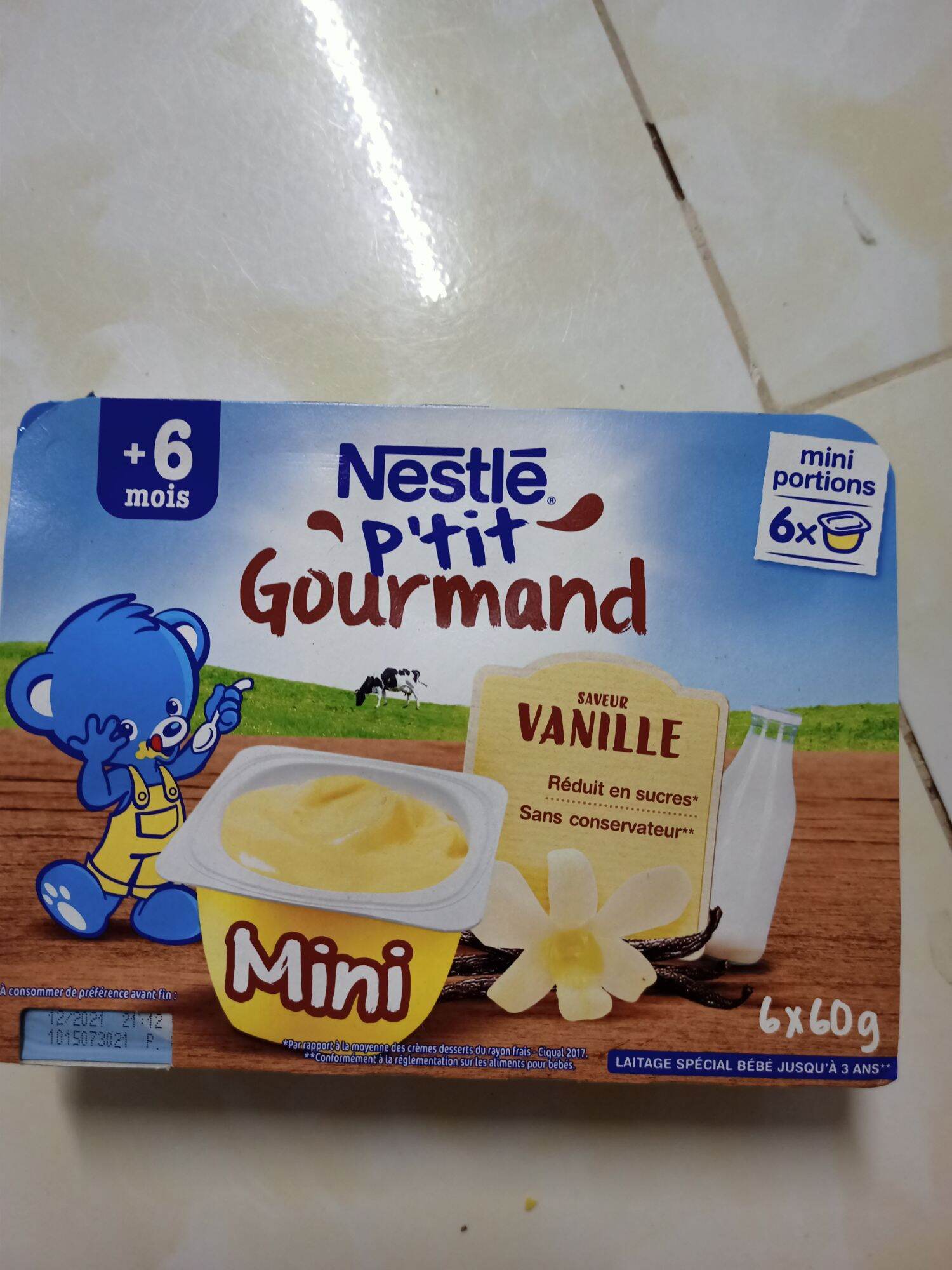 Vỉ 6 hôp x 60g váng sữa nguội nestle, nội địa pháp.
