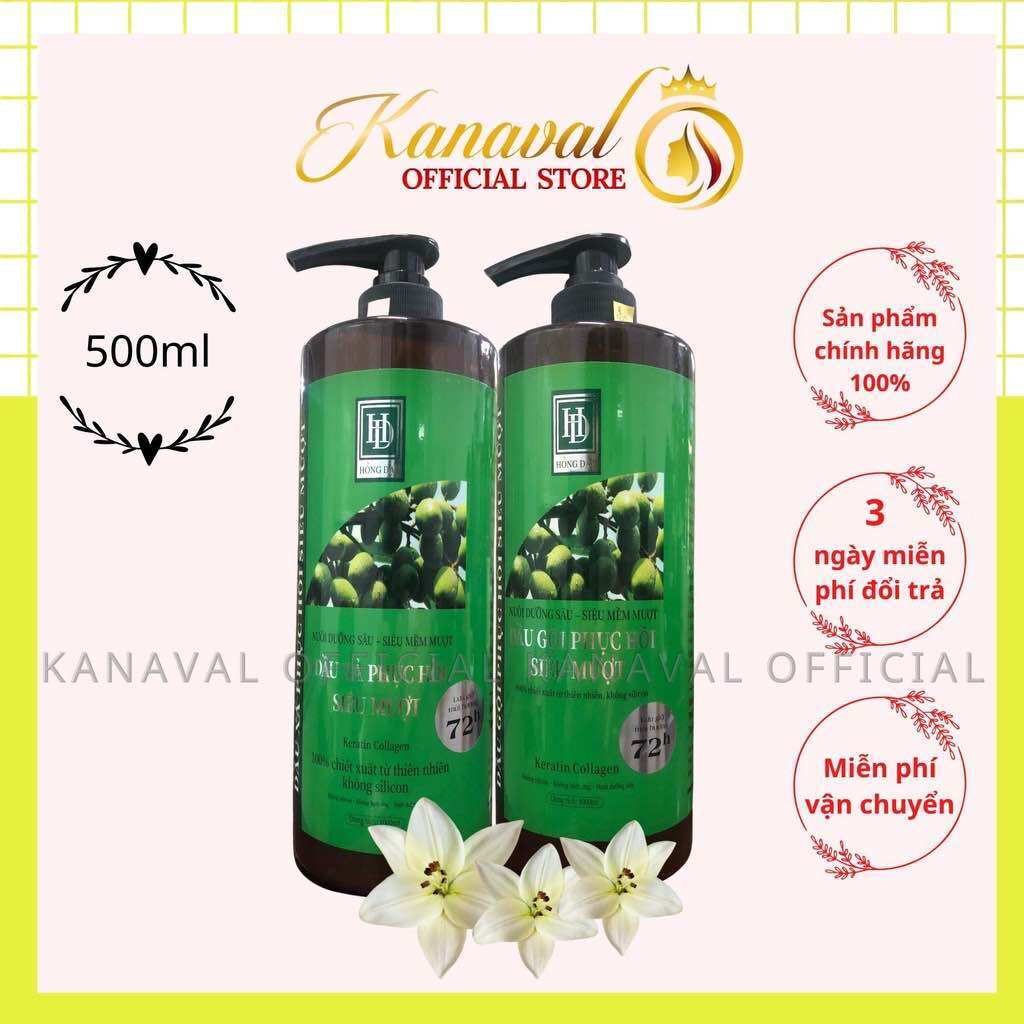 Dầu gội Hồng Đạt karatin collagen 500ml
