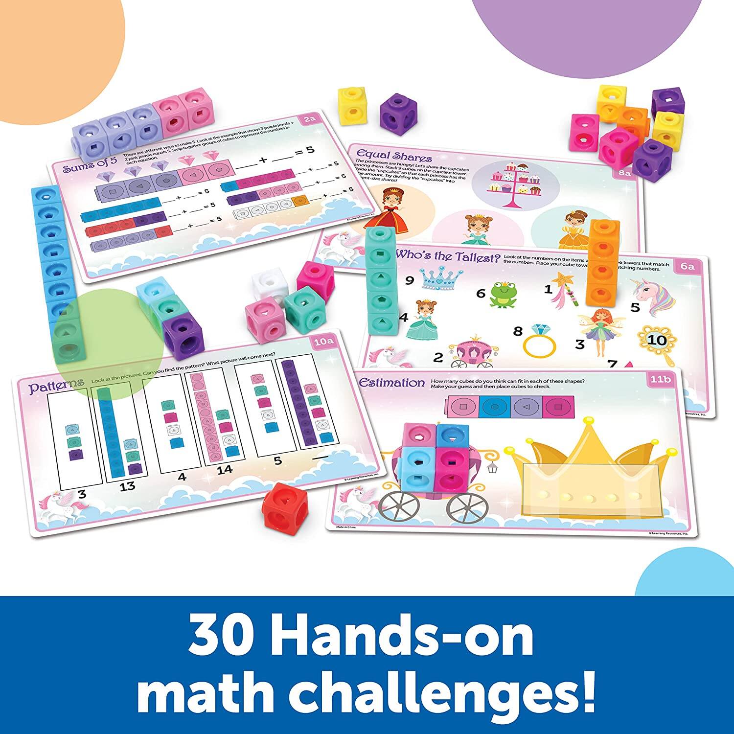 BỘ HỌC TOÁN - MATHLINK® CUBES KINDERGARTEN MATH ACTIVITY SET: FANTASTICALS!