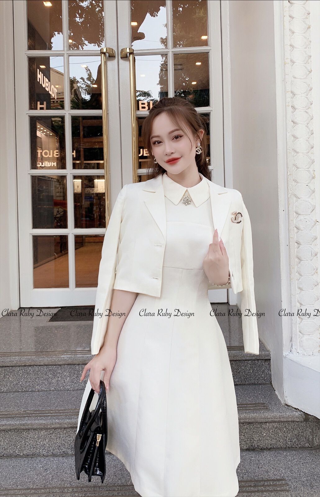 LUNA SET - áo khoác nơ cut out phía lưng