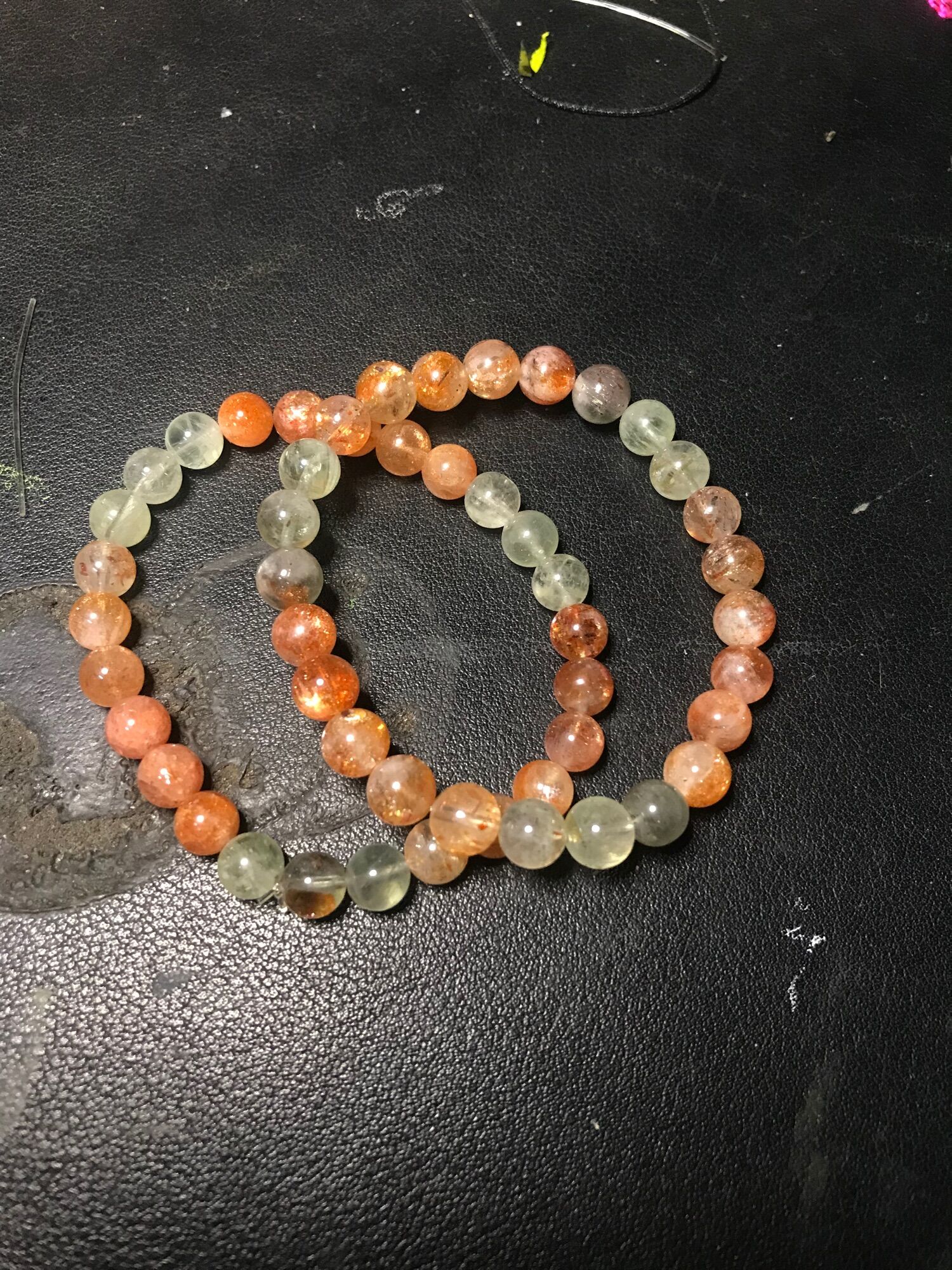 Vòng tay đá thanh tẩy thiên nhiên Sunstone- đá mặt trời