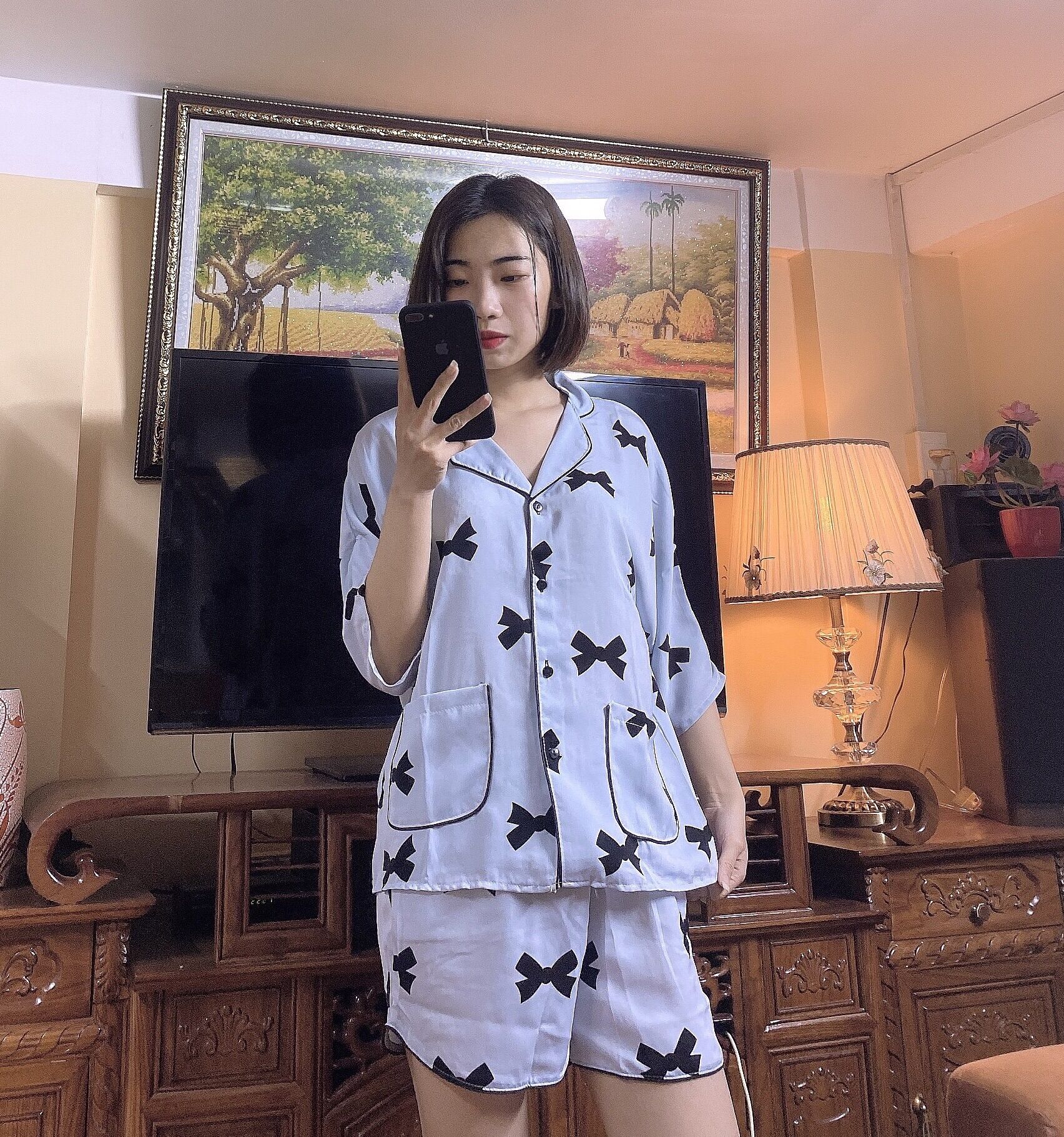 (Giá huỷ diệt)  XẢ HÀNG COMPO BỘ ĐÙI CÁNH RƠI lụa Mango mềm mát mịn