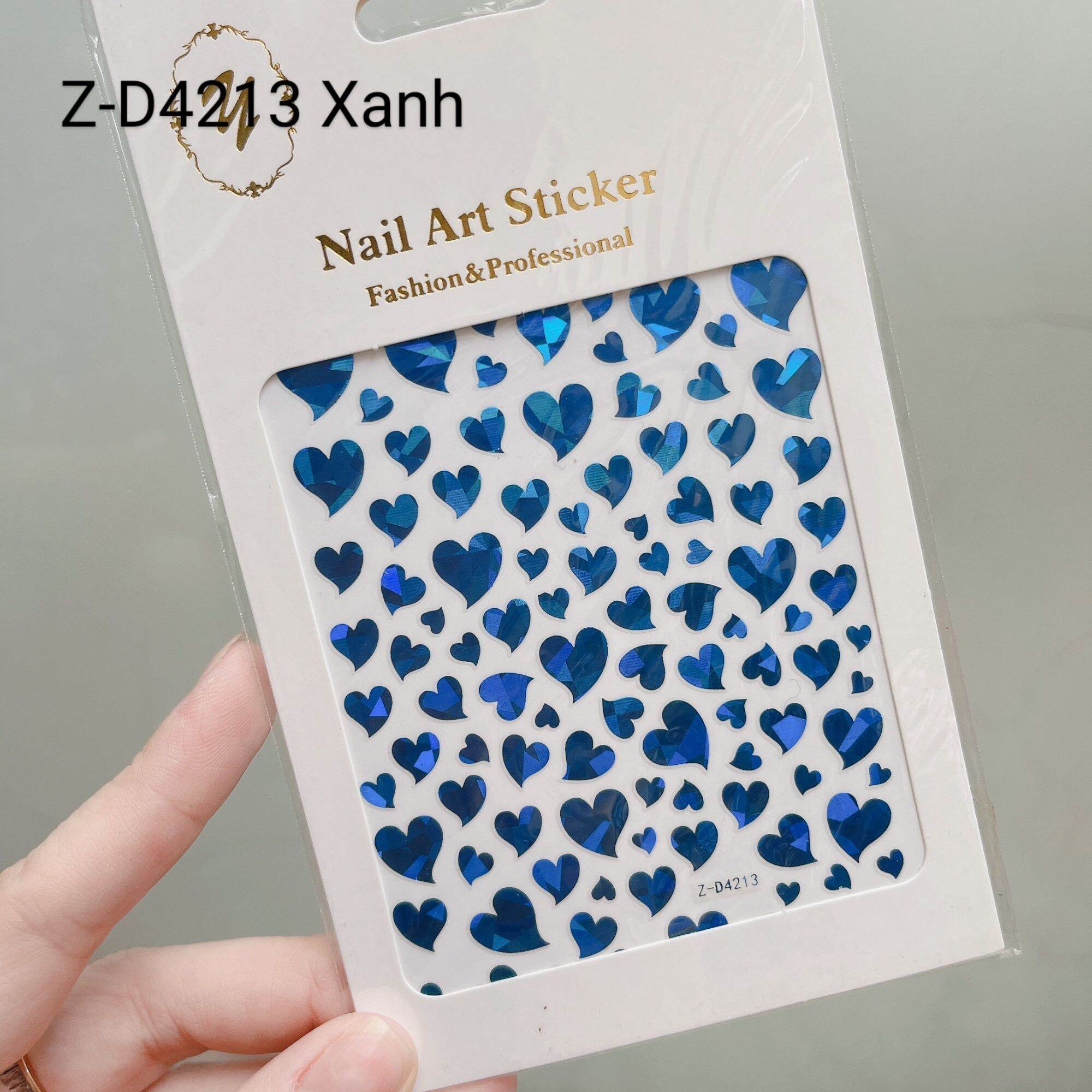 Sticker dán móng trang trí nail mẫu hình trái tim