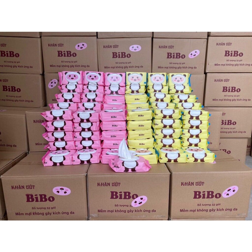 Khăn ướt Bibo không mùi 100 tờ