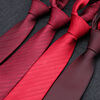 Cà vạt màu đỏ lễ phục trang trọng phong cách hàn quốc nơ cổ tay thương vụ - ảnh sản phẩm 1