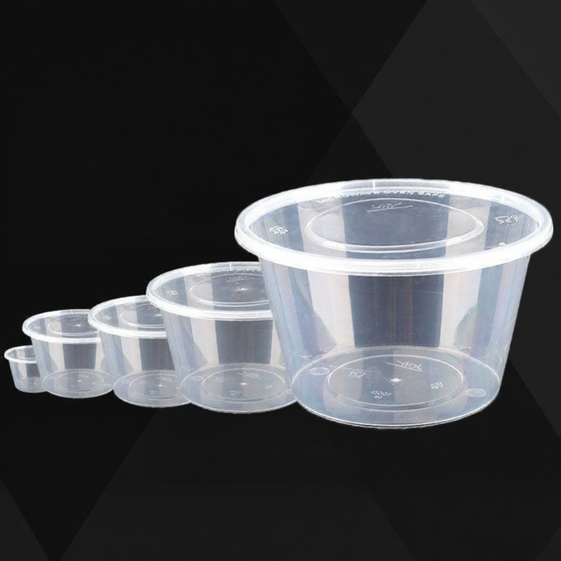WALKING LU | Hộp Plastic Dùng Một Lần Mỏng Trong Suốt Dạng Tròn 1000ml