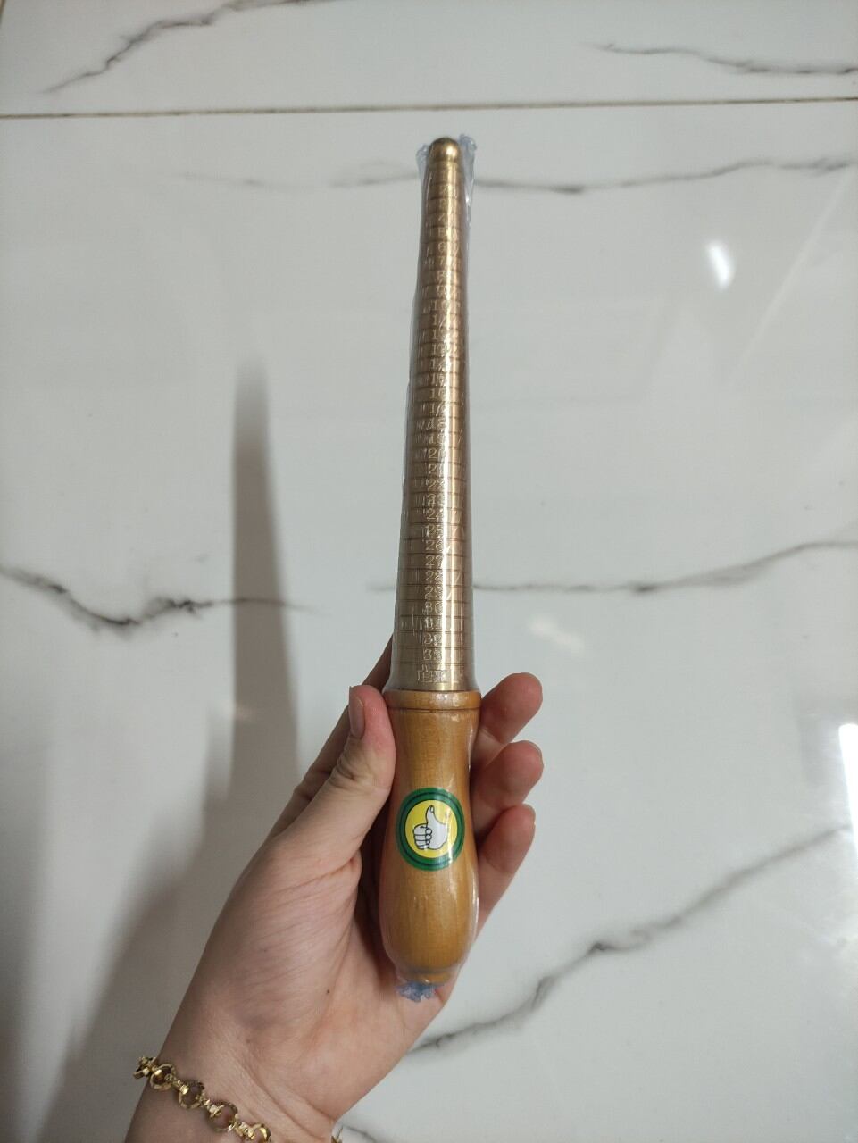 Cây nòng ni đo nhẫn cán gỗ từ 1-33cm