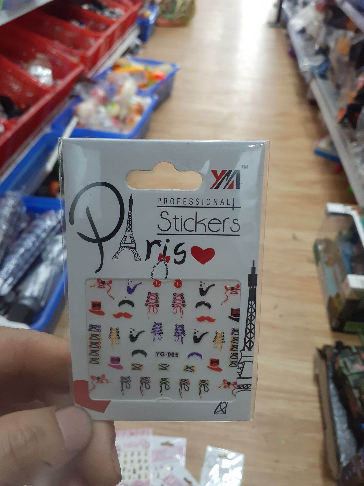 Set 4 tấm sticker dán móng siêu kute size 5*7cm