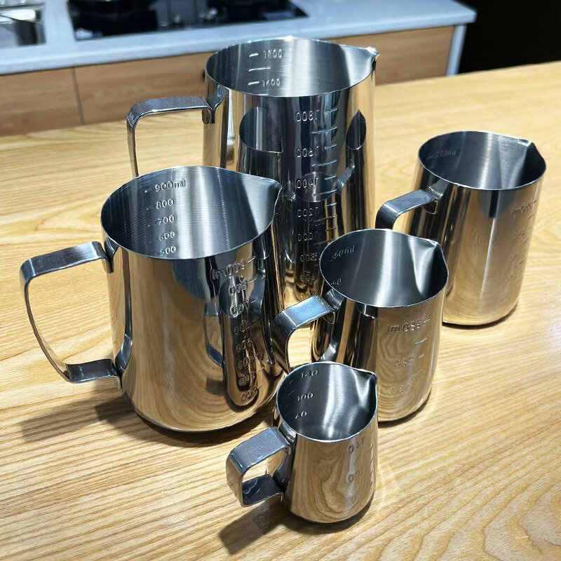 Cốc Pha Cà Phê, Dụng Cụ Pha Cà Phê Bằng Thép Không Gỉ, Cốc Pha Cà Phê, Cốc Pha Cà Phê, Cốc Pha Cà Phê Miệng Nhọn Khắc Vạch