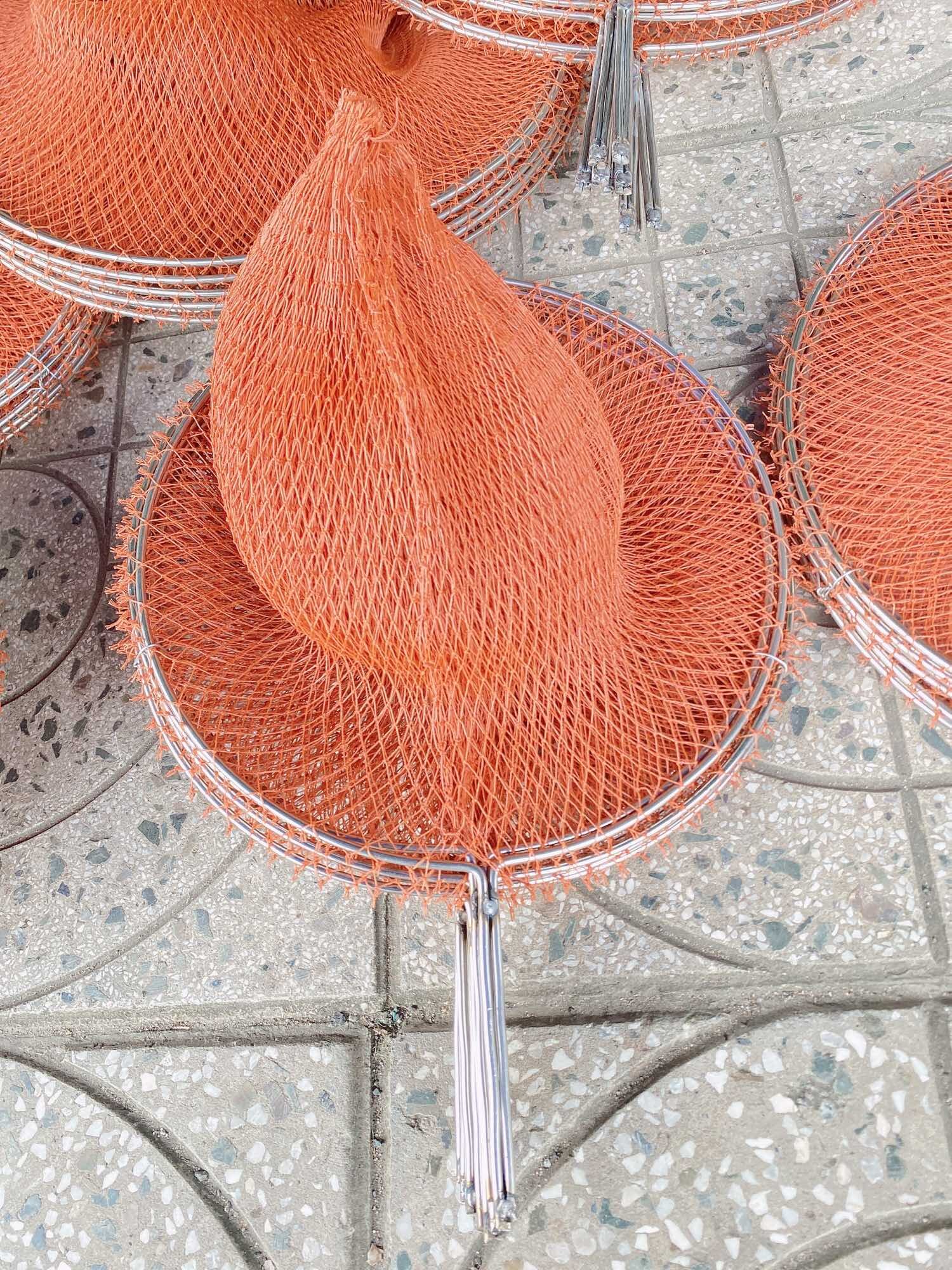 Vợt vớt cá đánh cá xiệt cá ngang 18cm 20cm 25cm 30cm 35cm mắt lưới 1phân5(8li)