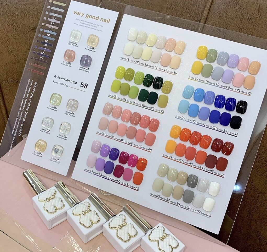Sét very good nail mẫu gấu 2022 ( tặng kèm base, top, bảng màu )