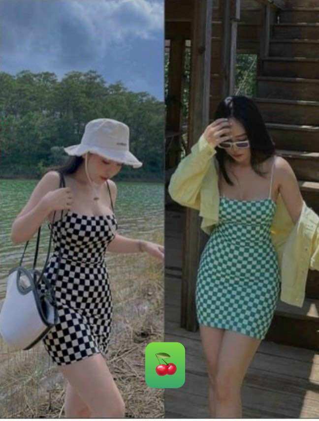 Đầm body sexy 2 dây thun gân
