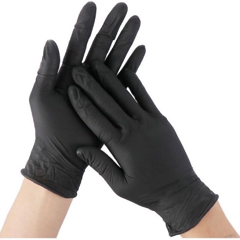 Găng tay y tế đen ko bột size m
