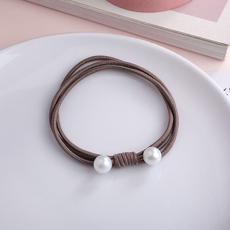 Dây thun cột tóc đính ngọc trai dễ thương