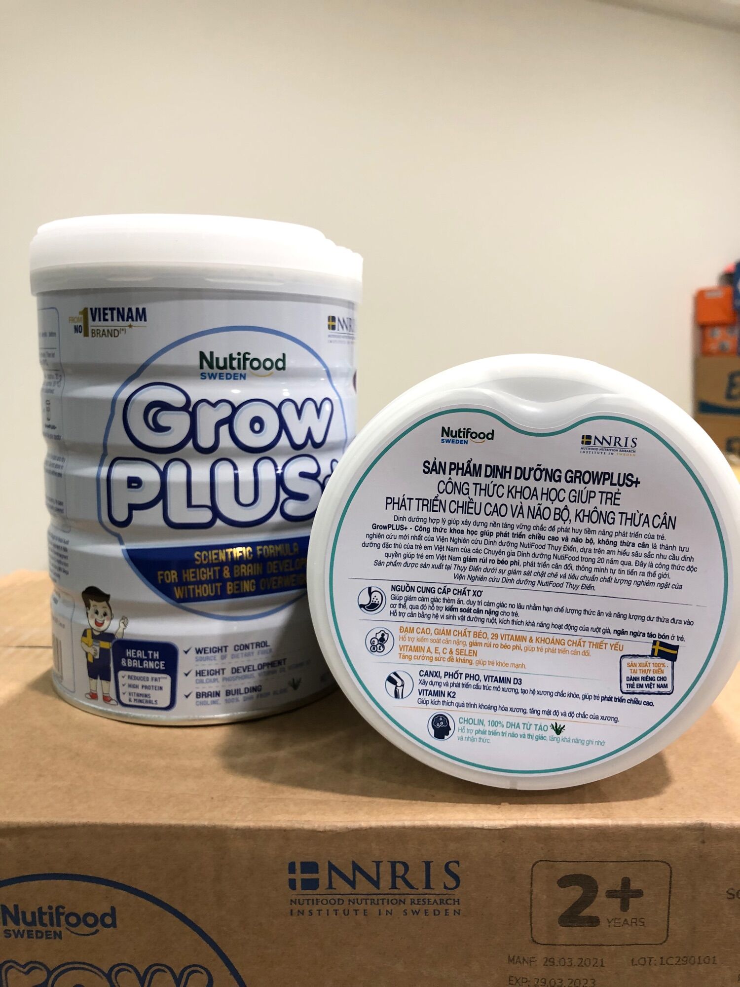 SỮA BỘT NUTI GROWPLUS+ TRẮNG LON 850G CHO TRẺ THỪA CÂN BÉO PHÌ