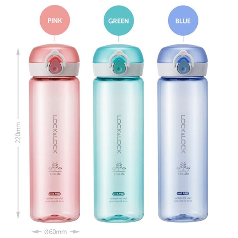 Bình Nước nhựa Lock&Lock One Touch Bottle ABF645 - hàng chính hãng