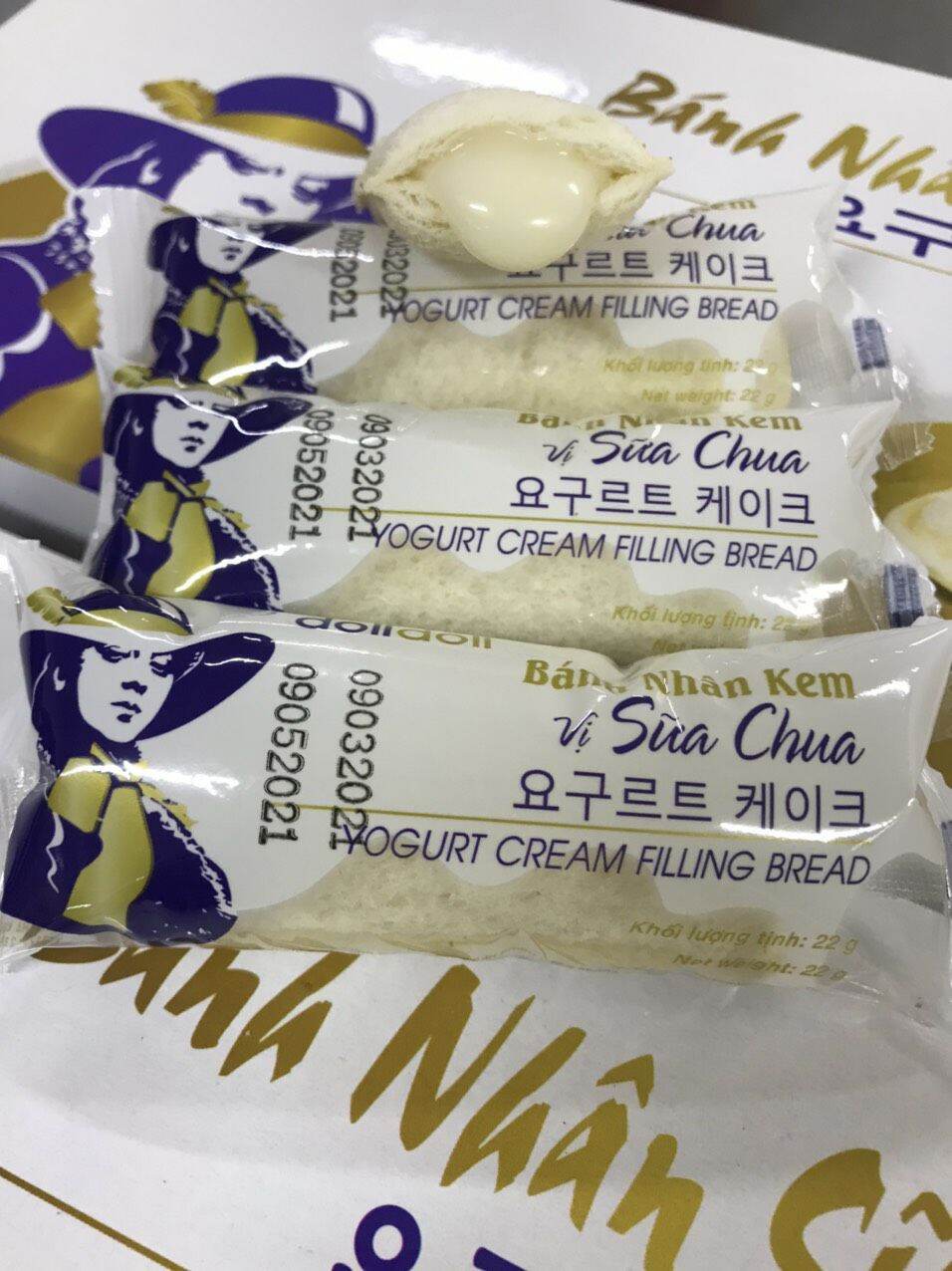 Thùng bánh nhân sữa chua Doll Doll 2kg/T- date mới nhất