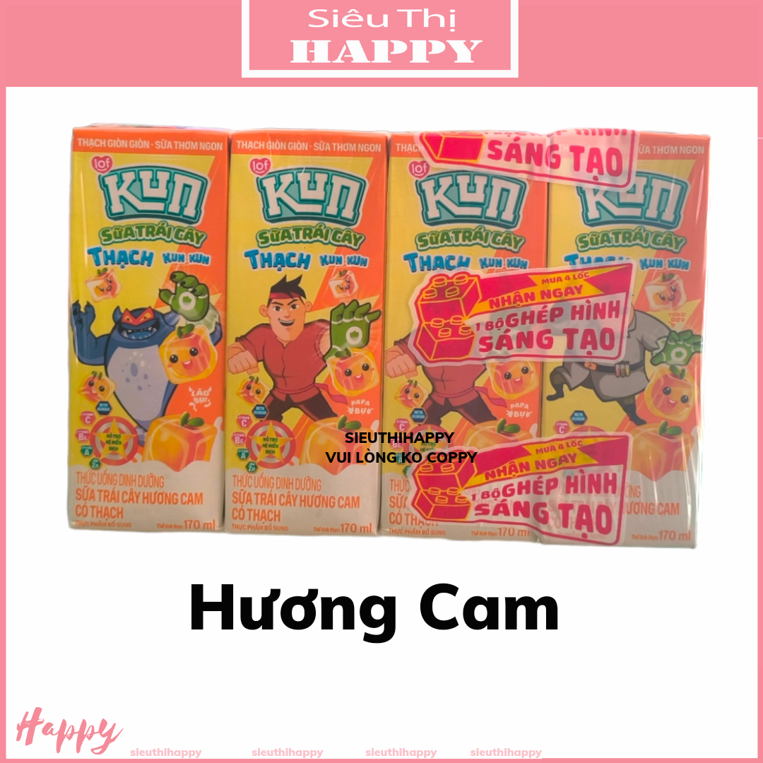 Thùng 48 Hộp Sữa Thạch Kun 170ml.