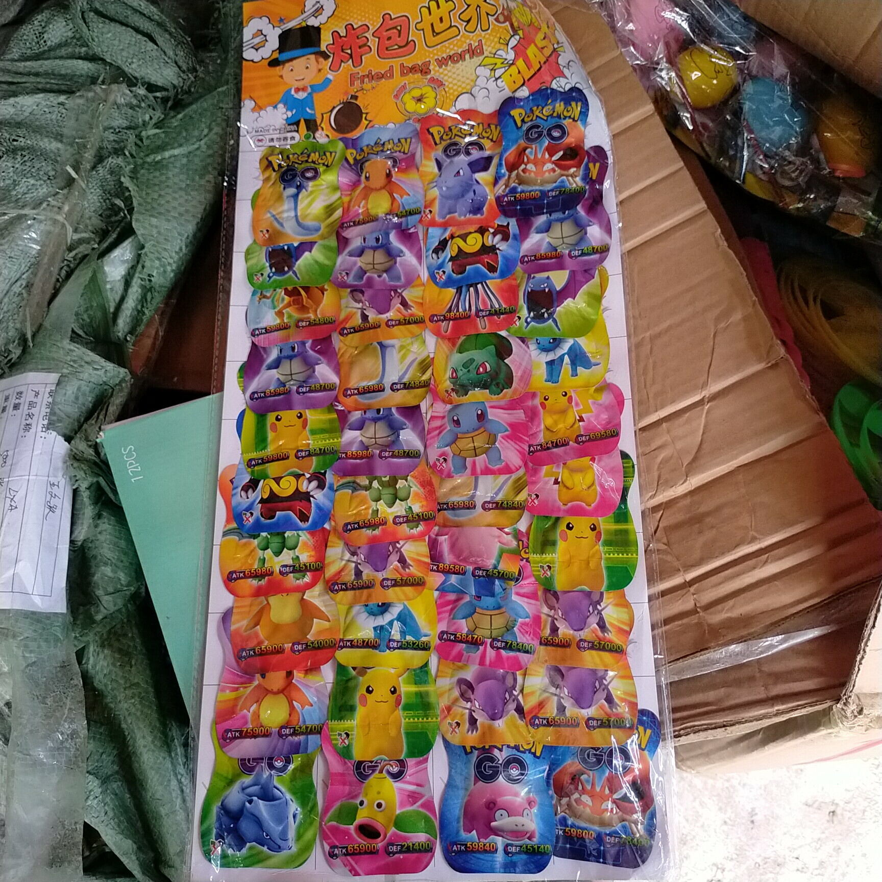 Sỉ vỉ đồ chơi dẫm nổ dokemon 40 quả