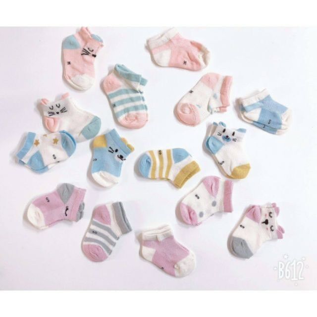 Set 5 đôi tất/ vớ cho bé sơ sinh đên 1 tuổi