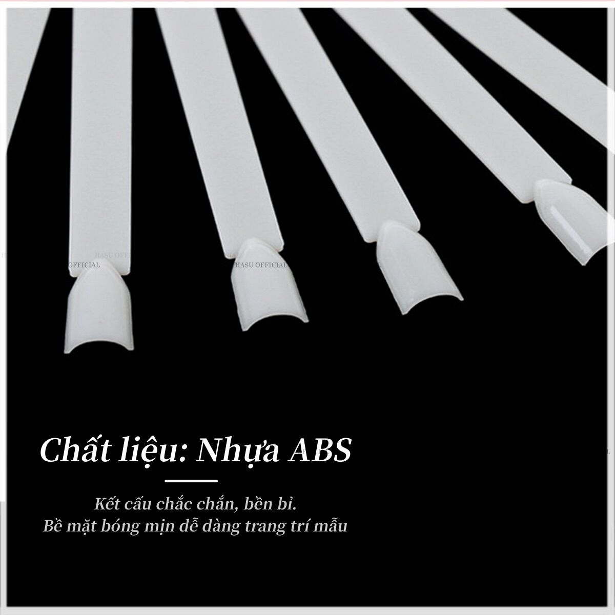 Móng que vuông học nail - móng que tập sơn - dũa form