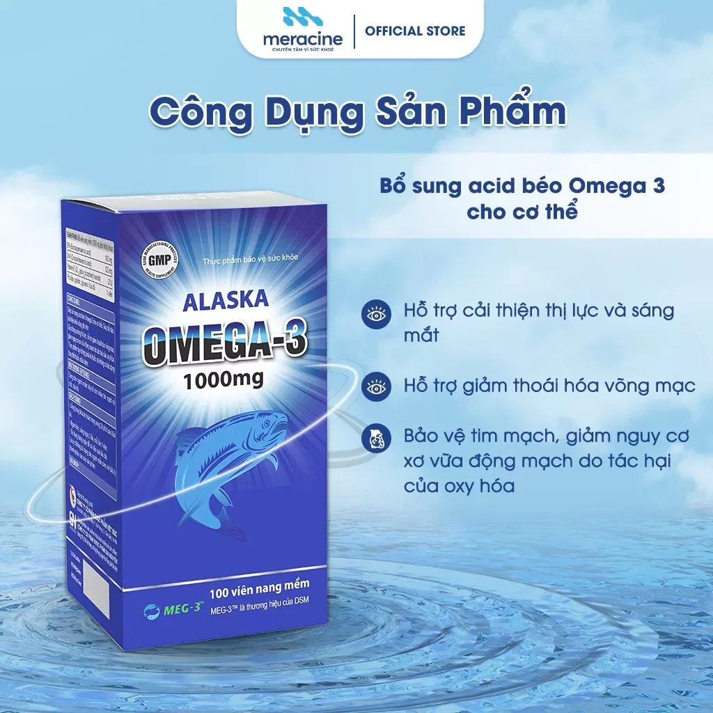 Omega 3  Alaska- tăng cường thị lực cho đôi mắt sáng khoẻ, dầu cá 100% nguyên chất,nhập khẩu Peru