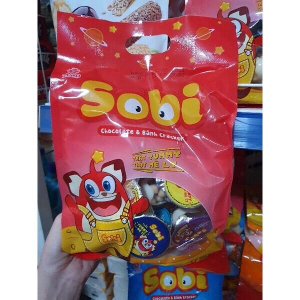 Bánh cracker & chocolate Sobi túi 320g