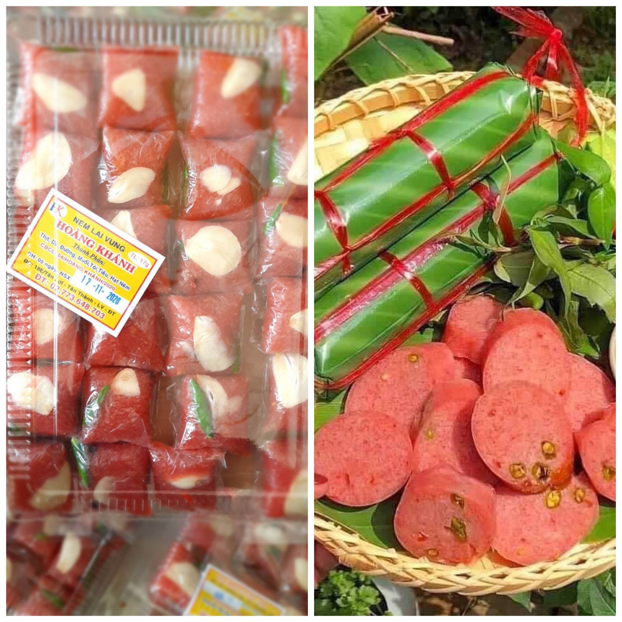 Combo 1 hộp nem chua lớn và 2 cây nem tỏi ớt