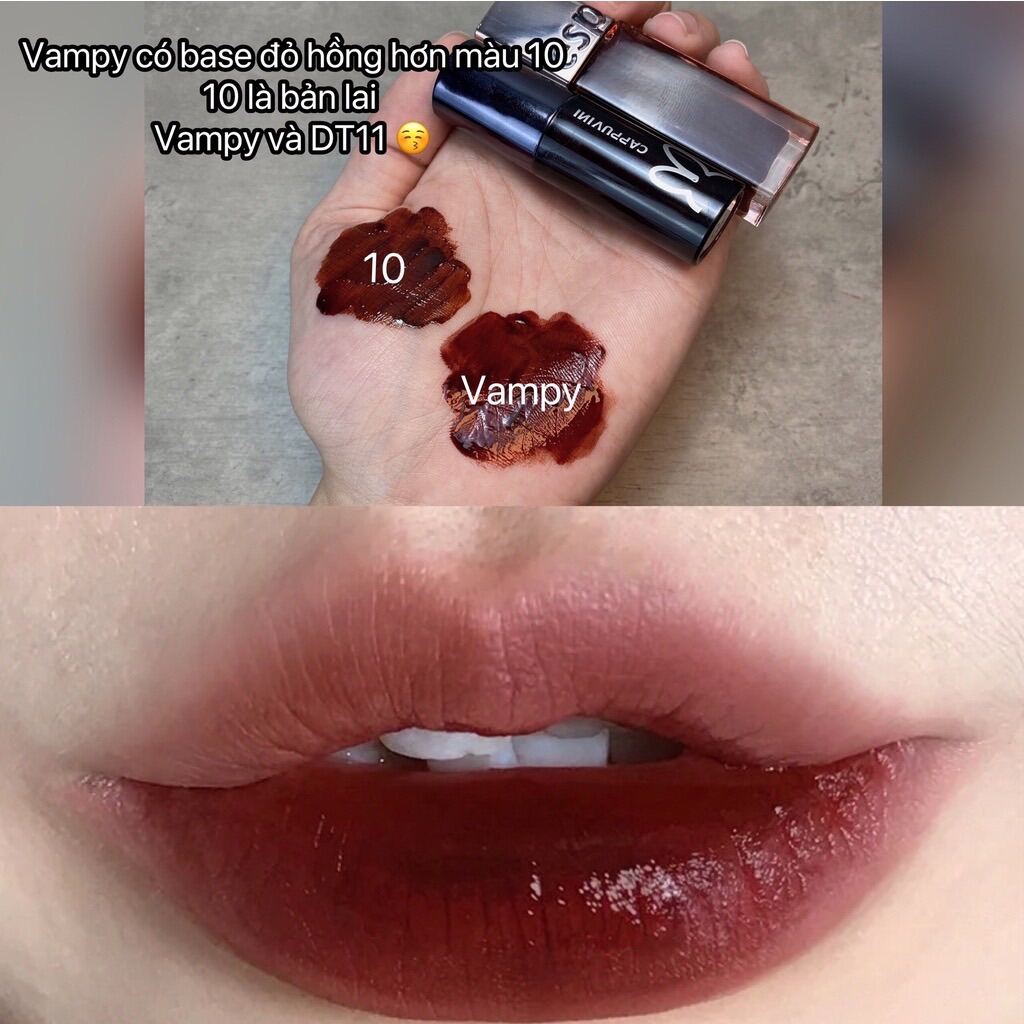 Son Tint Bóng Thỏ Đen Hồng CAPPUVINI Clarinet Lip Gloss