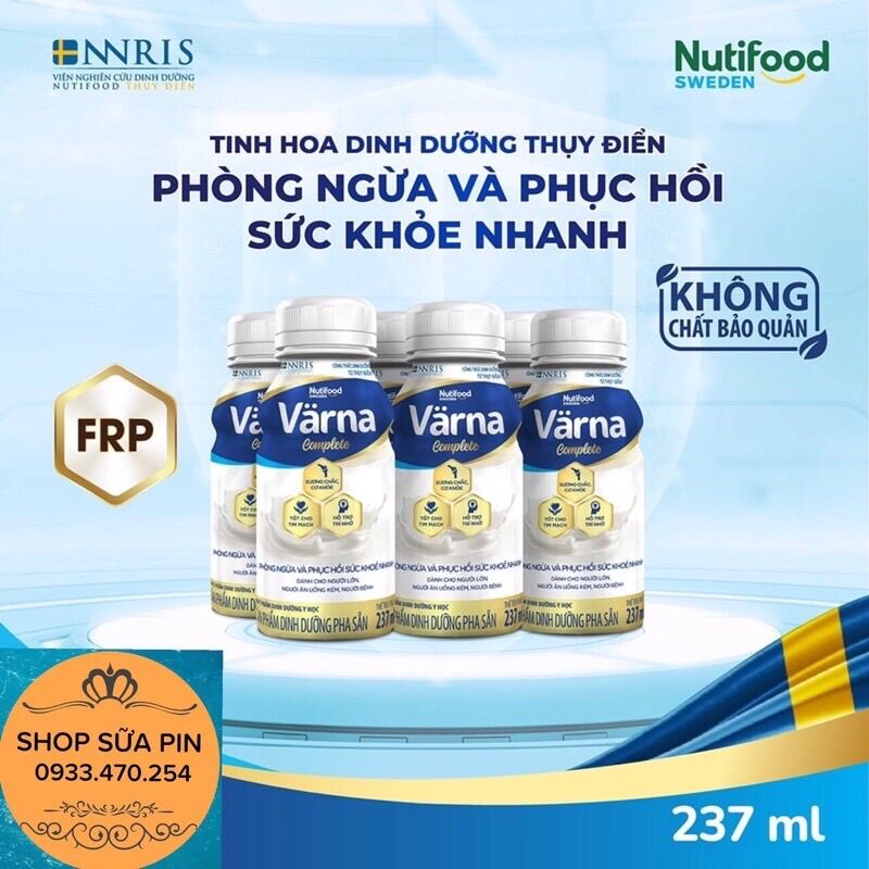 Lốc 6 chai sữa bột pha sẵn Varna Completes 237ml