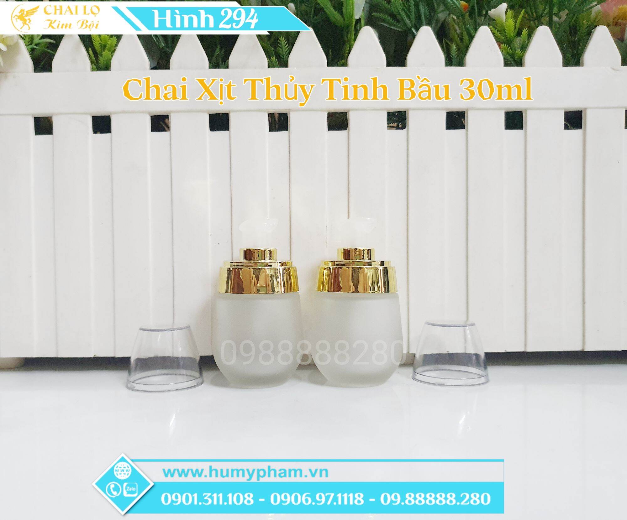 Chai Xịt Thủy Tinh Bầu Xịt Giọt 30ml