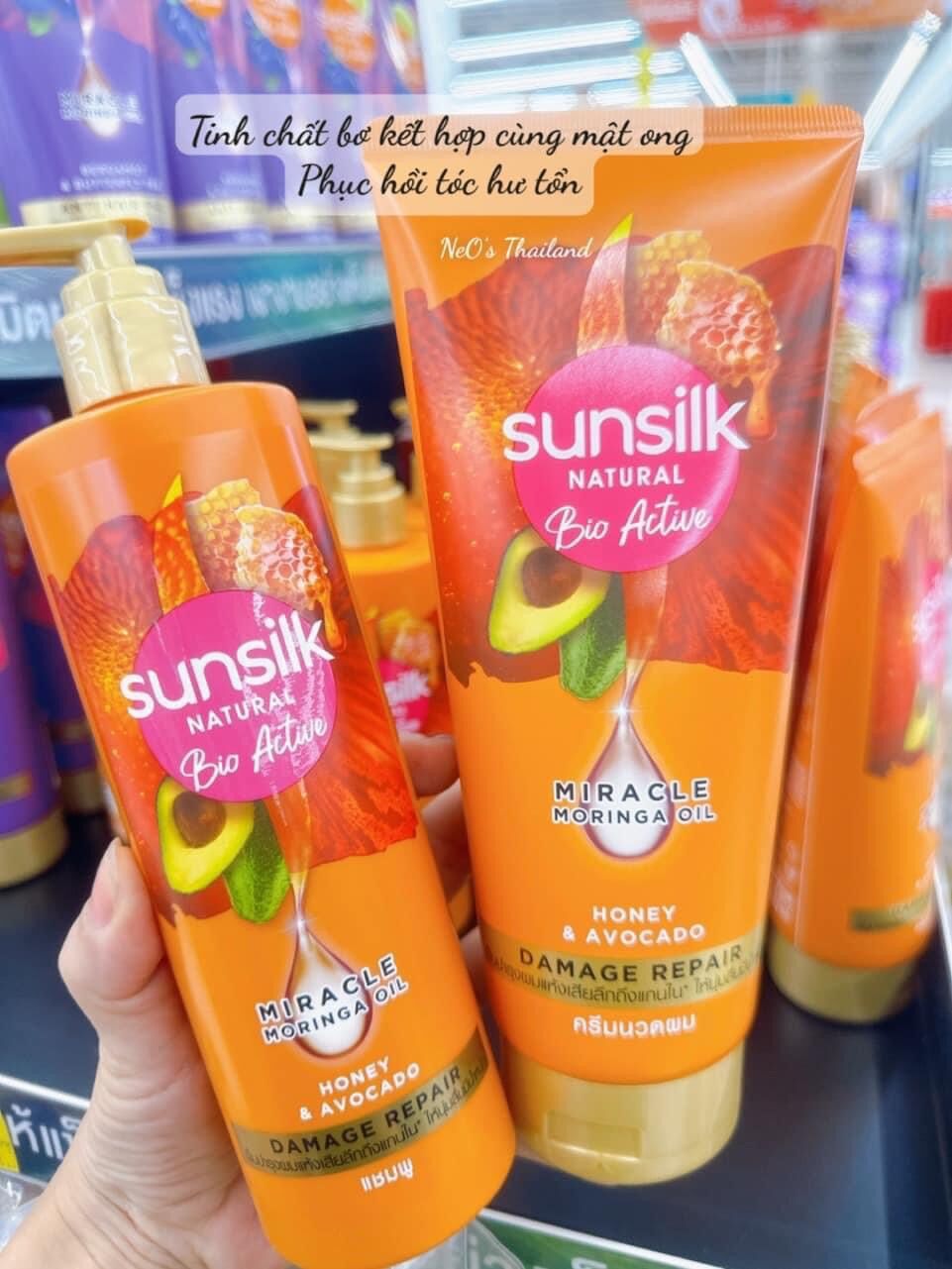 Set gội xả Sunsilk natural bio active thái lan
