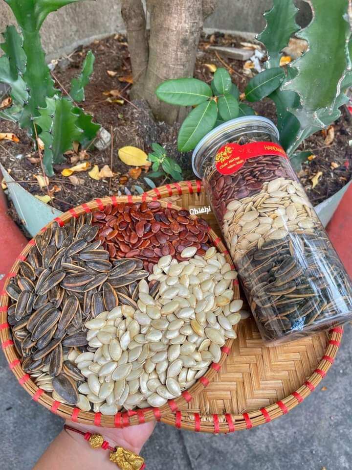 Hạt mix 3 vị rang củi (Hướng dương- Hạt dưa- Bí trắng) 350g