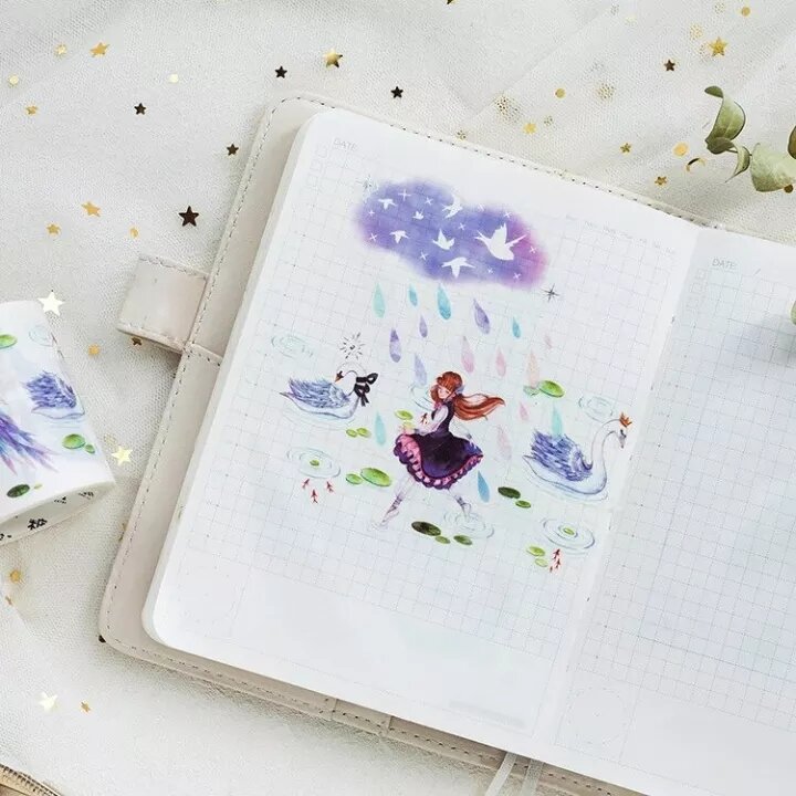 Hình dán washi màu sắc dễ thương #t2