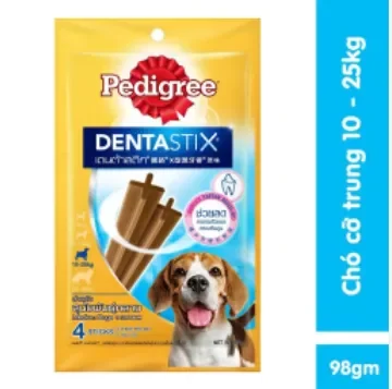 Bánh Xương Sạch Răng Pedigree Dentastix cho Cún lớn 98g 12 gói