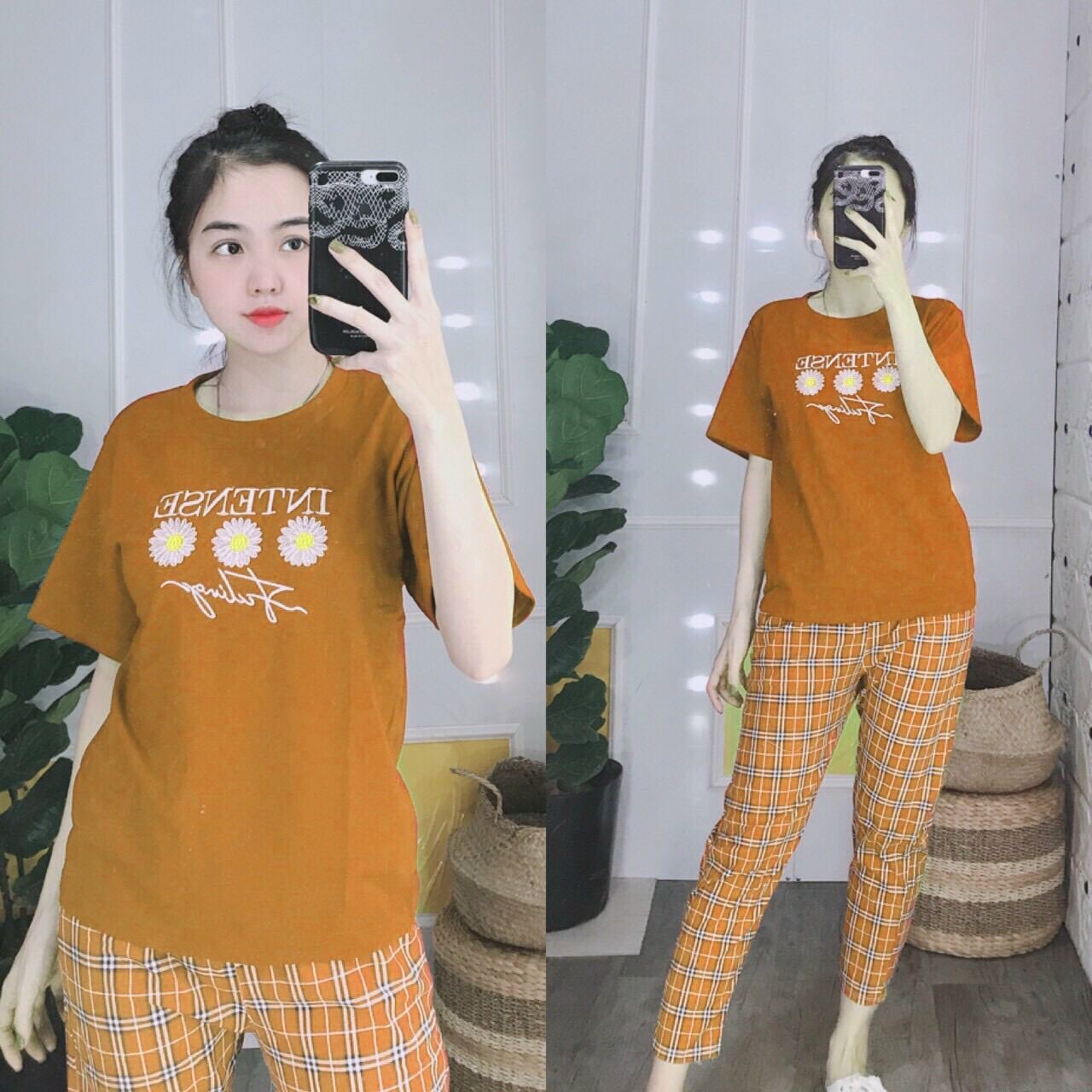 Set bộ, đồ bộ dài mặc nhà thun cotton dễ thương