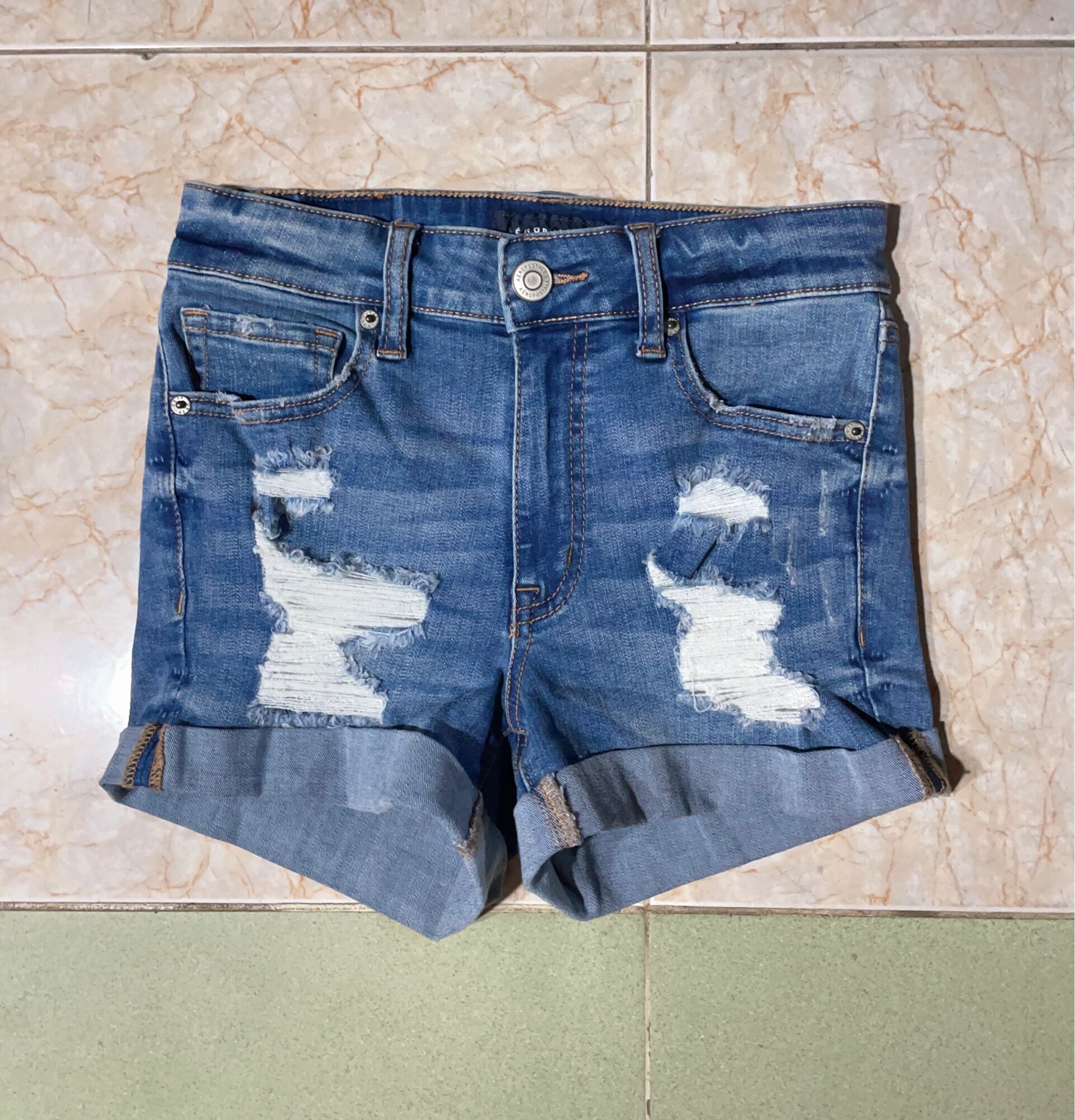 Quần aero dư xịn xước lưng cao co giãn dễ chịu size 27 28 29