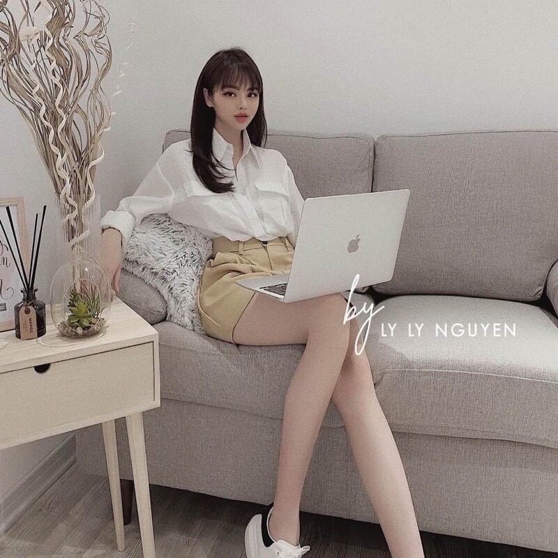 Áo Sơ Mi Đũi Nữ Oversize Siêu Xinh hàng đẹp
