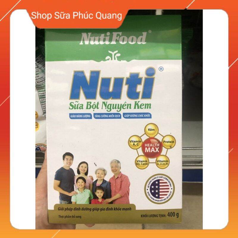Sữa bột Nuti nguyên kem 400g - dùng cho mọi lứa tuổi